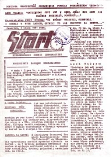 Start: Zielonogórski serwis informacyjny MKZ NSSZ "Solidarność", nr 12, wtorek (14 lipca 1981 roku)