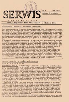 Serwis Informacyjny: Zarząd Regionalny NSZZ "Solidarność" w Zielonej Górze, nr 15 (wtorek 22.09.1981)