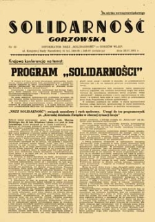 Solidarność Gorzowska: Informator NSZZ "Solidarność", nr 31 (17.07.1981)
