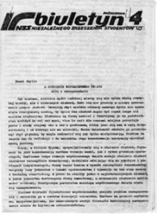 Biuletyn Niezależnego Zrzeszenia Studentów UJ, nr 4