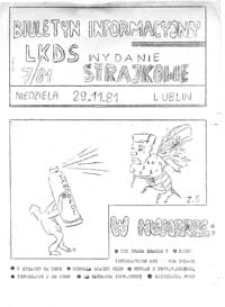 Biuletyn informacyjny LKDS (Lubelskiego Klubu Dziennikarzy Studenckich), nr 7 (niedziela 29.11.1981)