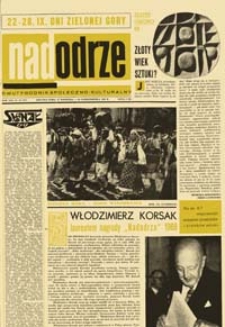 Nadodrze: dwutygodnik społeczno-kulturalny, nr 20 (27 września - 10 października 1969)