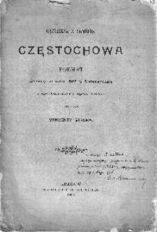 Grzegorza z Sambora Częstochowa: poemat wydany w roku 1568 u Siebeneychera