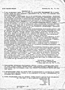 Komunikat Biura Prasowego Strajku PW, nr 5 (19.11.1981r.)