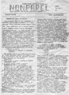 Nonparel: organ codzienny lub nie NZS Instytutu Poligrafii PW (21.11.1981)