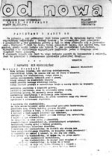 Od nowa: niezależne pismo studenckie NZS AGH, nr 1002/81 (Kraków 11.05.1981)