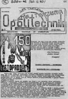 Opolitechnik: informator studencki, nr 4 (21.11.1980)