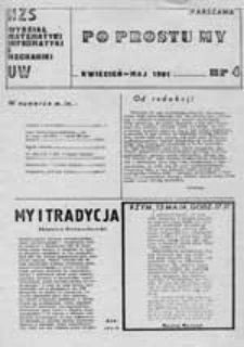 Po prostu my: satyryczna gazeta strajkowa student&oacute;w Wydziału Matermatyki, Informatyki i Mechaniki UW, nr 6