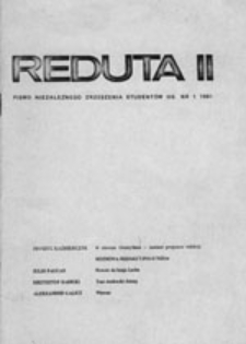 Reduta II: pismo Niezależnego Zrzeszenia Student&oacute;w UG, nr 1