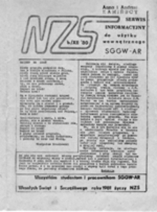 Serwis Informacyjny NZS SGGW - AR (grudzień 1980)