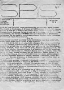 SPIS (Systematyczny Przegląd Informacji Studenckich) NZS UJ, nr 13 (18.05.1981)
