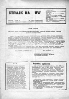 Strajk na U[niwersytecie] W[arszawskim] (.12.80)