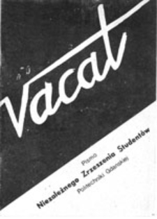 Vacat: biuletyn Niezależnego Zrzeszenia Student&oacute;w Politechniki Gdańskiej