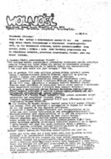 Wolność: jednoraz&oacute;wka Polskiego Związku Akademickiego przy SGPiS wydana z okazji 63-rocznicy odzyskania niepodległości (11 XI 1981)