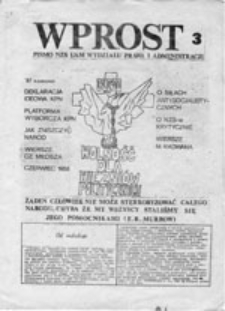 Wprost: pismo NZS UAM Wydziału Prawa i Administracji, nr 3