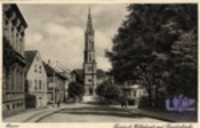 Żagań / Sagan; Friedrich Wilhelmstr. mit Gnadenkirche