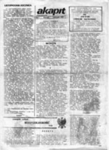 Akapit: pismo student&oacute;w, nr 5 (grudzień 1988)