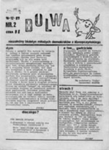 Bulwa: niezależny biuletyn młodych demokratów z Konopczyńskiego, nr 1 (2-12-89)