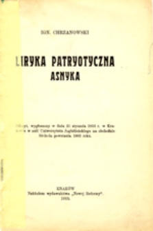 Liryka patryotyczna Asnyka