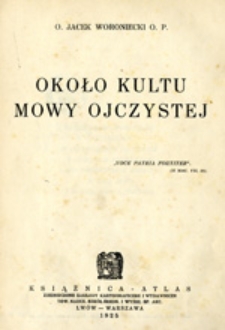 Około kultu mowy ojczystej