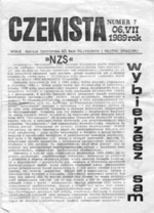 CZEKISTA: pismo "Niezależnego Zrzeszenia Studentów", nr 7 (06.VII.1989)