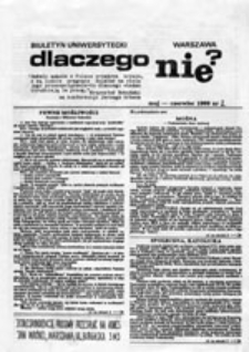 Dlaczego nie?: biuletyn uniwersytecki, nr 3