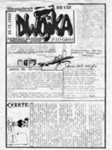 Dw&oacute;jka: pismo młodzieży II LO w Gdańsku, nr 33