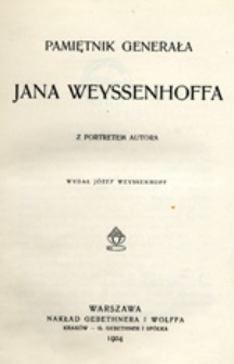 Pamiętnik Generała Jana Weyssenhoffa