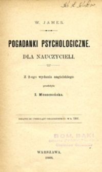 Pogadanki psychologiczne: dla nauczycieli