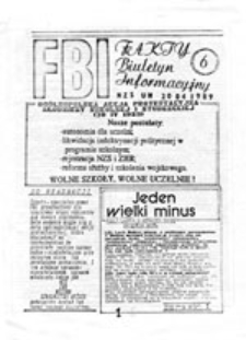 FBI: "Fakty" Biuletyn Informacyjny, nr 6 (20.04.1989)