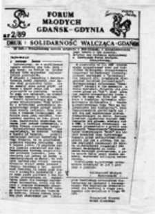 Forum Młodych Gdańsk-Gdynia, nr 2/89