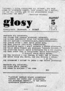 Głosy: miesięcznik studencki, nr 5 (luty 1983)