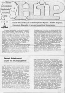 H[istoria] i [Polityka]: pismo studentów Wydziału Historii U.W., nr 2-3 (luty-marzec 1989)