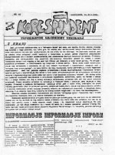 KORESPONDENT: informator młodzieżowy, nr 10 (15 września 1989 r.)