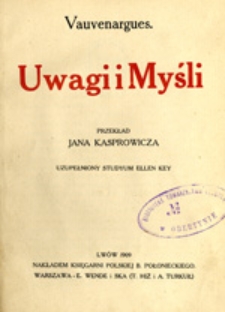 Uwagi i myśli