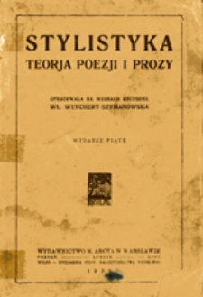 Stylistyka: teorja poezji i prozy