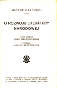 O rozwoju literatury narodowej