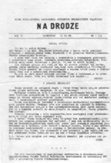 Na drodze: pismo Niezależnego Zrzeszenia Student&oacute;w, nr1 (15 X 87)