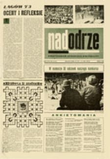 Nadodrze: dwutygodnik społeczno-kulturalny, nr 15 (29.VII. - 11.VIII. 1973)