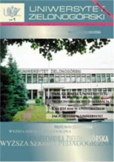 Uniwersytet Zielonogórski, 2001, nr 1 (inauguracyjny) (wrzesień-październik)
