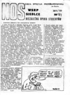 NOS: Niezależna Opinia Student&oacute;w , nr 6/7 (maj '89)