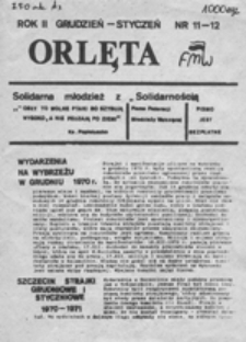 Orlęta: solidarność młodzieży z Solidarnością, nr 1 (1986.09.30)