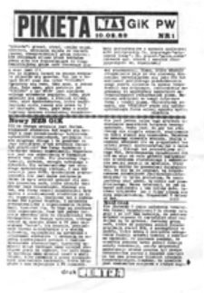 Pikieta, nr 1 (10.02.89 r.)