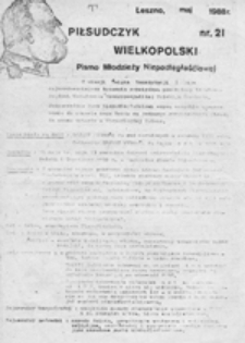 Piłsudczyk Wielkopolski: pismo młodzieży niepodległościowej, nr 21 (maj 1988)