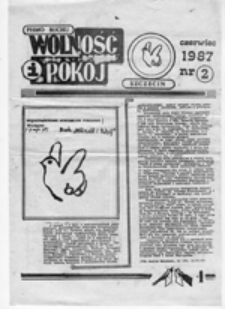 Pismo Ruchu Wolność i Pokój, nr 2 (czerwiec 1987)