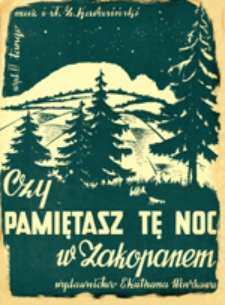 Czy pamiętasz tę noc w Zakopanem?: tango