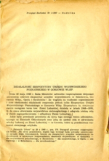 Działalność Ekspozytury Urzędu Wojew&oacute;dzkiego Poznańskiego w Gorzowie Wlkp.