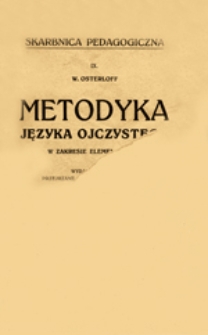 Metodyka języka ojczystego w zakresie elementarnym