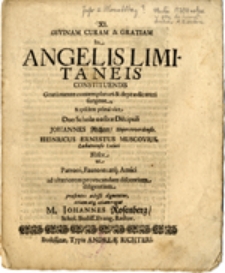 Divinam Curam & Gratiam in Angelis Limitaneis ...