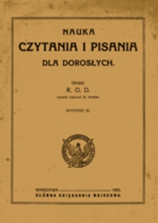 Nauka czytania i pisania dla dorosłych